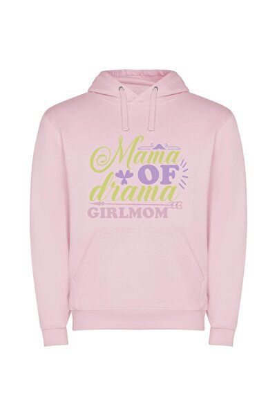 iLovePrints Grandma's High Drama Φούτερ με κουκούλα σε χρώμα Ροζ