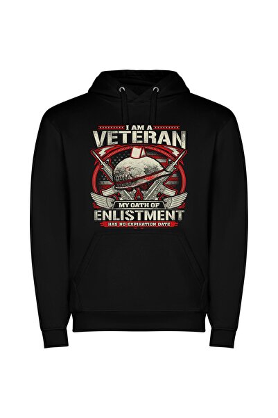 iLovePrints Proud Veteran's Glamorous Declaration Φούτερ με κουκούλα σε χρώμα...