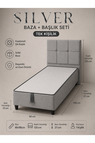 Minar Silver Baza + Başlık Seti