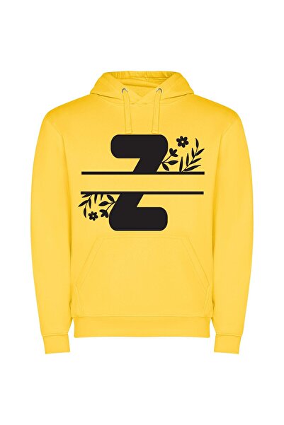 iLovePrints Monochrome Logo Collection Φούτερ με κουκούλα σε χρώμα Κίτρινο