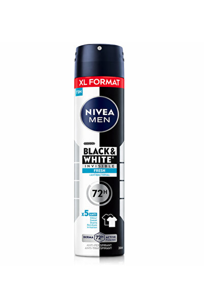 NIVEA Spray antiperspirant pentru bărbați 200ml Negru & Alb Invizibil Proaspă...