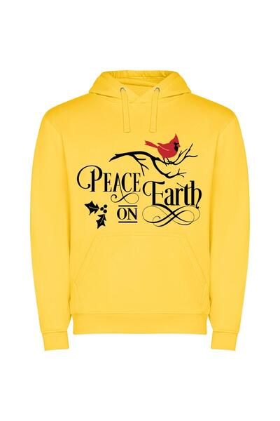 iLovePrints Flying Crimson Serenity Φούτερ με κουκούλα σε χρώμα Κίτρινο