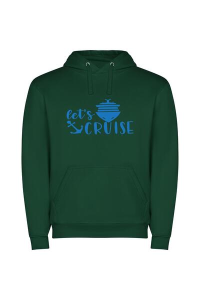iLovePrints Curious Cruise Control Φούτερ με κουκούλα σε χρώμα Πράσινο