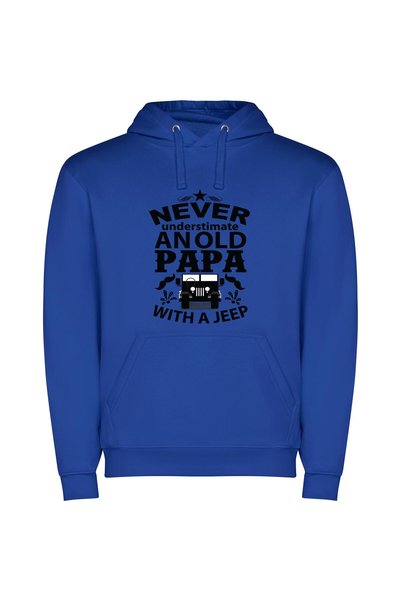 iLovePrints Ageless Patriot Jeep Pride Φούτερ με κουκούλα σε χρώμα Μπλε