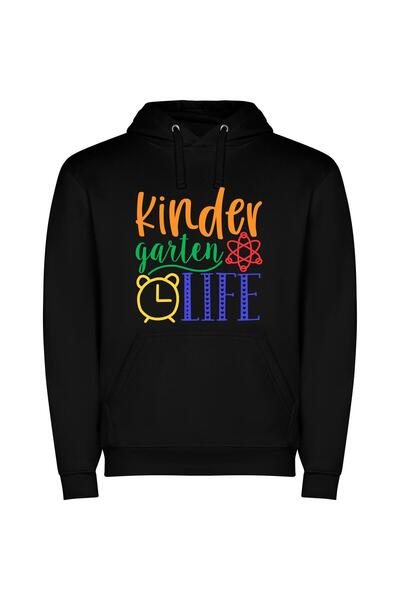 iLovePrints Garden of Life's Delight Φούτερ με κουκούλα σε χρώμα Μαύρο