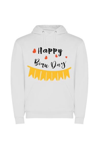 iLovePrints Blissful Adobe Birthday Creation Φούτερ με κουκούλα σε χρώμα Λευκό
