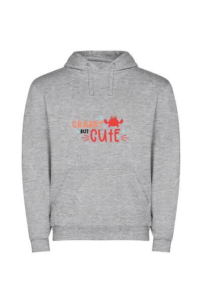 iLovePrints Crabcore Cutie Collection Φούτερ με κουκούλα σε χρώμα Γκρι