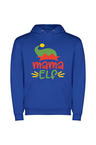 iLovePrints Mama's Magical Mana Logo Φούτερ με κουκούλα σε χρώμα Μπλε