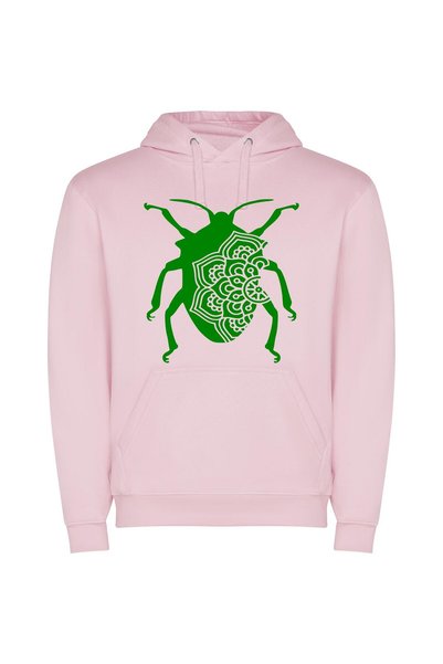 iLovePrints Scarab: Insectile Intricacy Φούτερ με κουκούλα σε χρώμα Ροζ