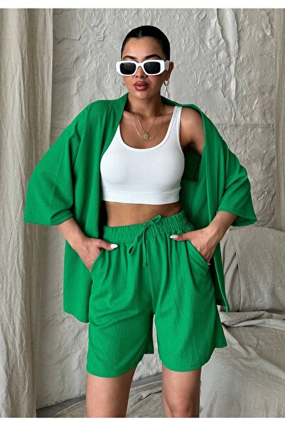 Generic Brand Kimono Shorts and Top Set