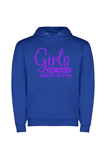 iLovePrints Charming Firearms Collection Φούτερ με κουκούλα σε χρώμα Μπλε