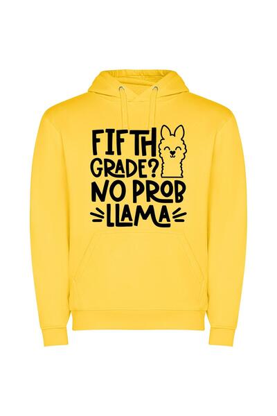 iLovePrints Grade 5 Llama Spectacle Φούτερ με κουκούλα σε χρώμα Κίτρινο