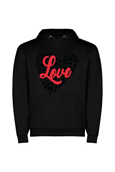 iLovePrints Love Canvas Creation Φούτερ με κουκούλα σε χρώμα Μαύρο