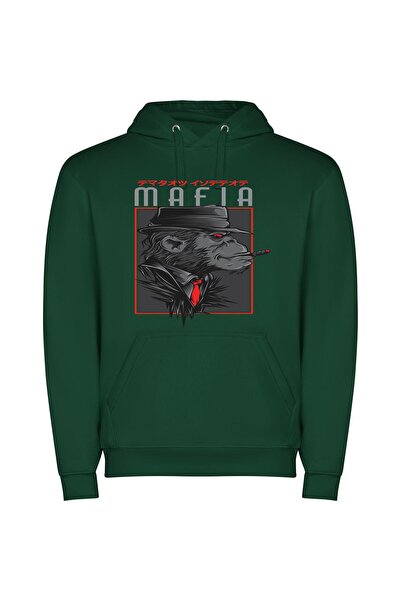 iLovePrints Primal Gangster Animals Φούτερ με κουκούλα σε χρώμα Πράσινο