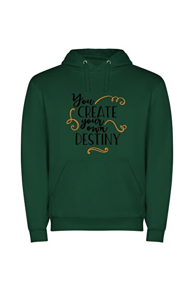 iLovePrints Destiny's Creative Embrace Φούτερ με κουκούλα σε χρώμα Πράσινο