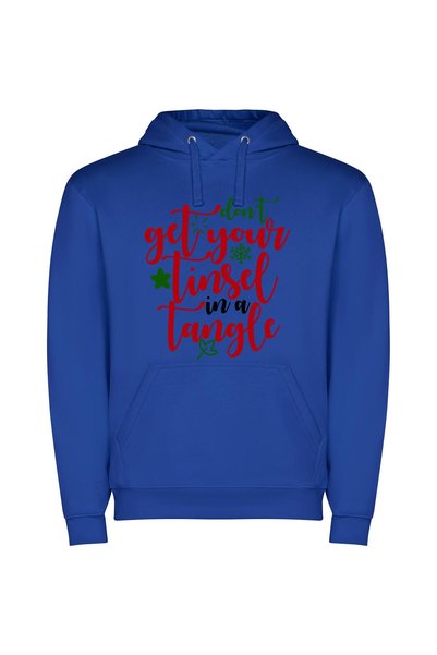 iLovePrints Merry Tangible Holiday Angles Φούτερ με κουκούλα σε χρώμα Μπλε