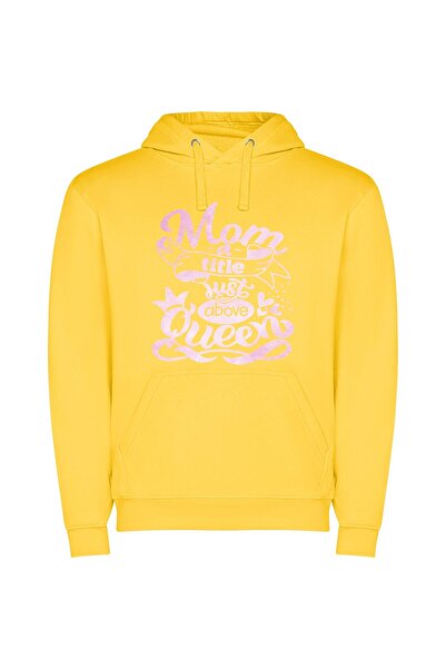 iLovePrints Majestic Mom Collection Φούτερ με κουκούλα σε χρώμα Κίτρινο