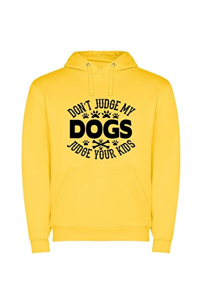 iLovePrints Furry Wisdom, Judgment-Free Φούτερ με κουκούλα σε χρώμα Κίτρινο