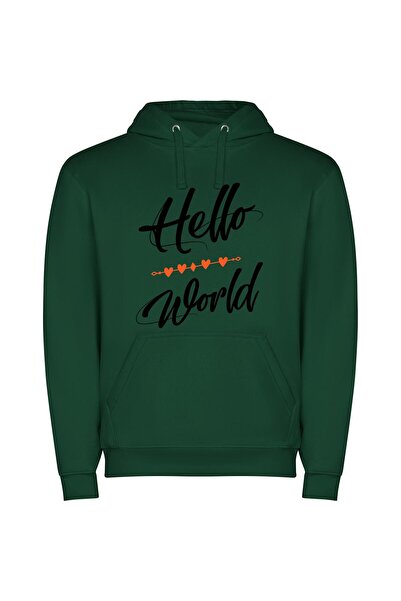 iLovePrints World of Colors Φούτερ με κουκούλα σε χρώμα Πράσινο