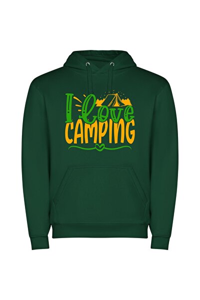 iLovePrints Tentastic Glamp-camp Delight Φούτερ με κουκούλα σε χρώμα Πράσινο