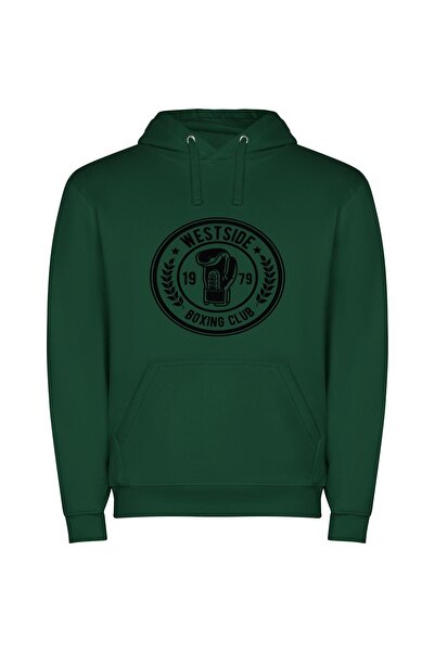 iLovePrints Sleek Fight Club Insignia Φούτερ με κουκούλα σε χρώμα Πράσινο