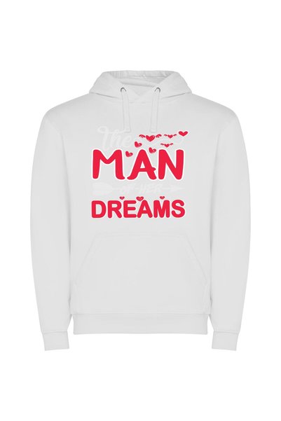 iLovePrints Scarlet Dream Love Affair Φούτερ με κουκούλα σε χρώμα Λευκό