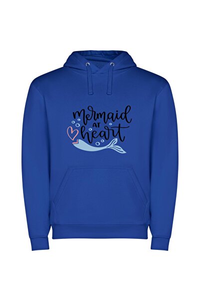 iLovePrints Enchanting Mermaid Magic Φούτερ με κουκούλα σε χρώμα Μπλε
