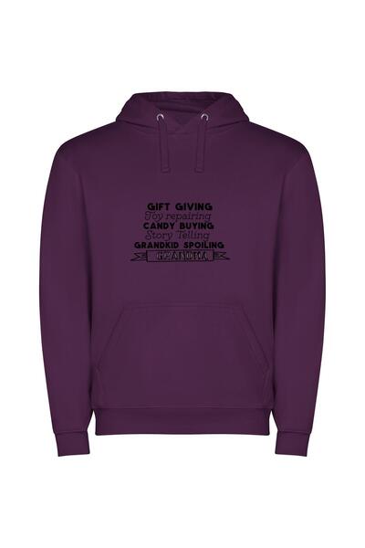 iLovePrints Elegant Cinematic Bravo Experience Φούτερ με κουκούλα σε χρώμα Μωβ