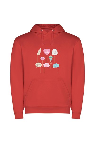 iLovePrints Edible Dreamy Toppers Φούτερ με κουκούλα σε χρώμα Κόκκινο