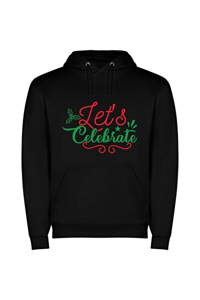 iLovePrints Colorful Adobe Celebration Φούτερ με κουκούλα σε χρώμα Μαύρο