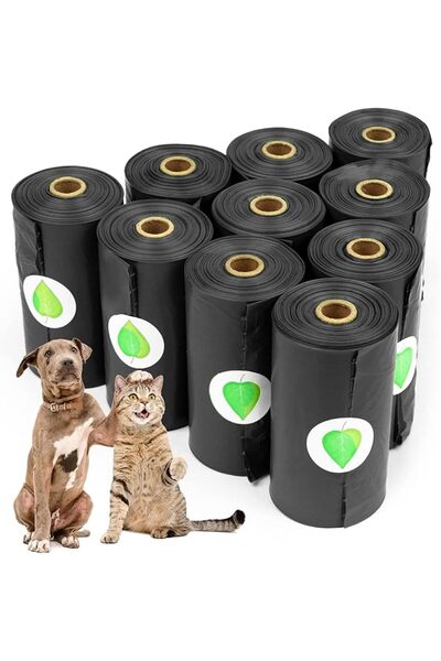 PuppyDoggy أكياس فضلات الكلاب (10 لفات، 13 × 9 بوصة) أكياس نفايات قابلة للتحل...