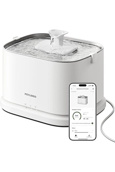 petlibro Dockstream 2 Smart Cat Water Fountain – Real-Time Hydration Tracking...