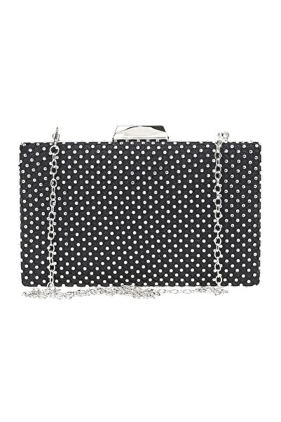 VERDE Γυναικεία βραδινή τσάντα clutch 01-1679 μαύρη