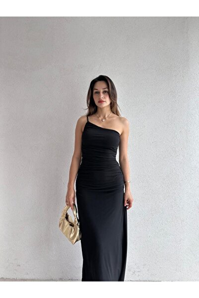 Mooi Butik KENDALL Μάξι Φόρεμα 5539 - Μαύρο