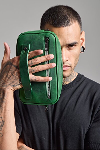 Emerald Crazy Deri El Çantası