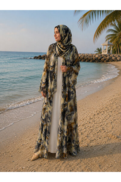 Passion by rahi Printed double layer chiffon Abaya&Hijab