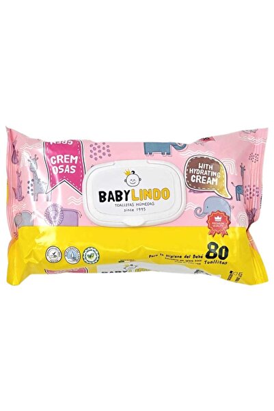 Baby Wet Wipes, Lindo, 80 pcs Creamy