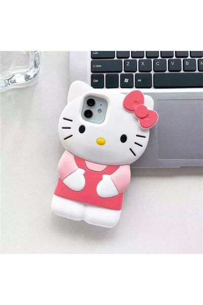 Miniso iPhone 11 3 Bowknot Kitty Cat 3D Silicone Soft Phone Case For iPhone 1...