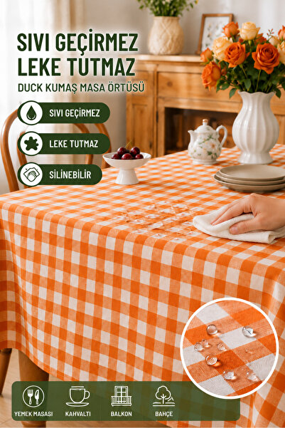Soft Kare مفرش طاولة من قماش Pötikare Duck - مقاوم للسوائل، مقاوم للبقع، قابل...