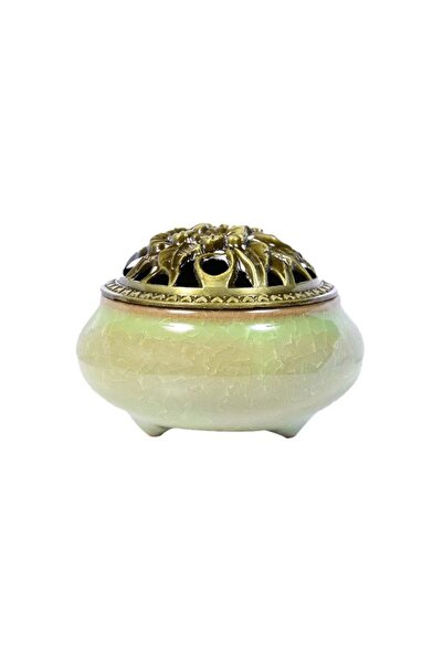 Generic Incense Burner Green 8.5x4.6 cm
