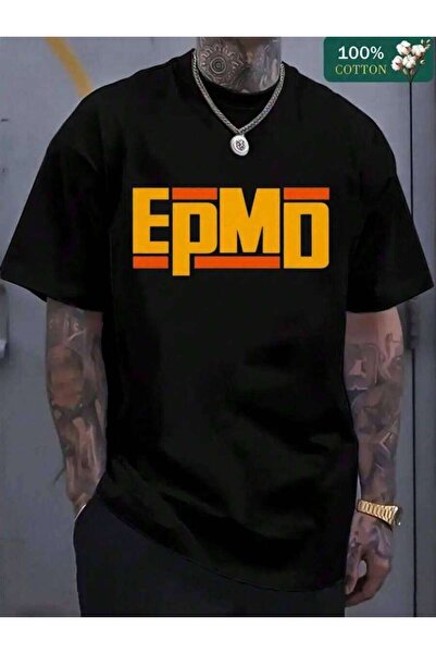 25W تي شيرت رجالي مصنوع من قماش 100% مزين بطباعة رسومية EPMD - تي شيرت رياضي ...