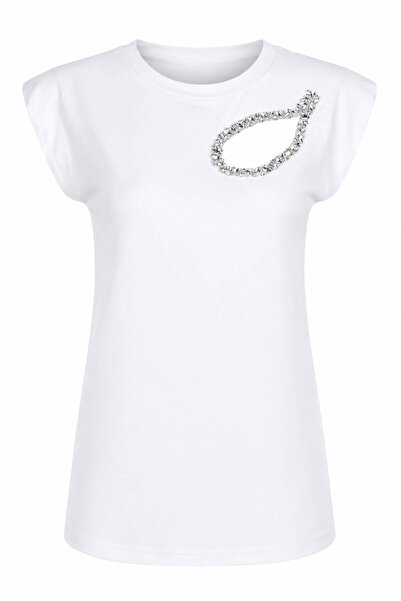 trender Podstavljena kamena bela ženska bluza 60286066