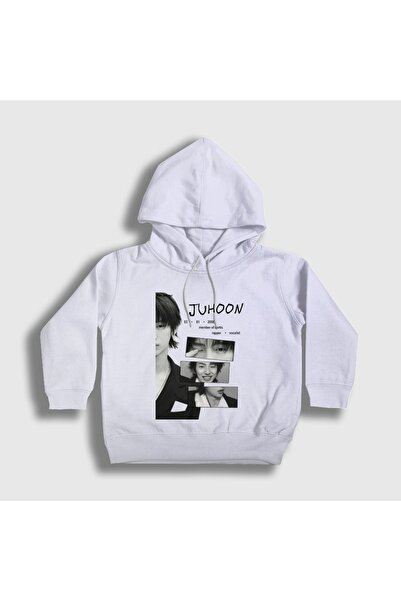 Presmono Unisex Kids White Juhoon K-Pop Cortis Hooded Sweatshirt 617517Tt