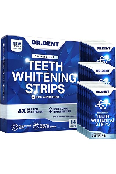 DrDent Professional Teeth Whitening Strips 7 Treatments - Safe for Enamel - N...