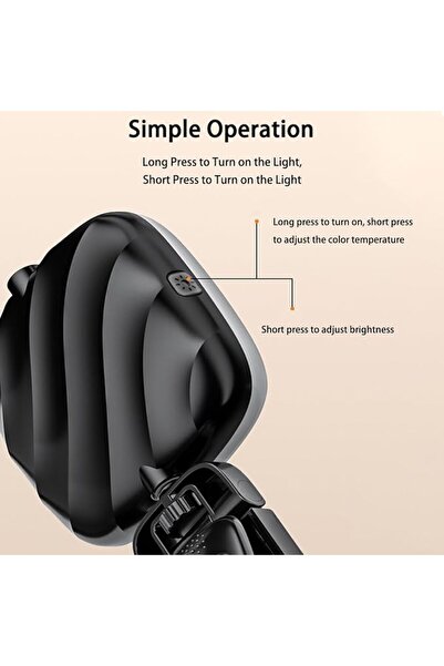 ALMEKAQUZ Rechargeable Selfie Light, Phone Light with 3 Lighting Modes/10 Bri...