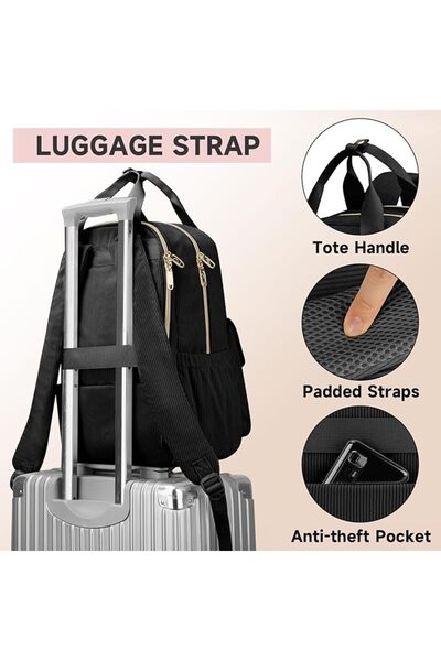 MATEIN 15.6 Inch Laptop Backpack for Women, Computer Bag with USB Charging Po...