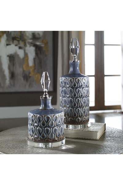 UTTERMOST زجاجات فارونا، مجموعة من قطعتين