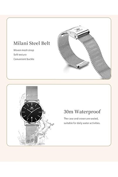 OLEVS Watches for Women Dress Roman Numerals Diamonds Stainless Steel Waterpr...