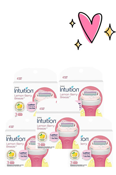 Schick Intuition 5 Pieces Intuition Razor Lemon Berry Breeze 3 Pcs