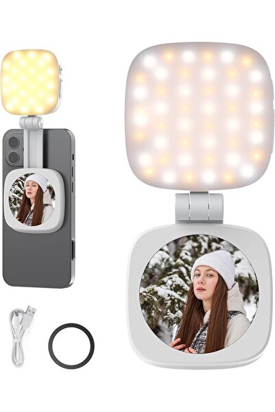 NEEWER ضوء سيلفي مغناطيسي متوافق مع هاتف iPhone MagSafe، CRI95 700lx/0.3 متر،...